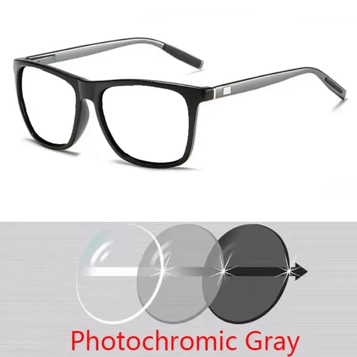 Lunettes carrées en aluminium magnésium pour hommes et femmes