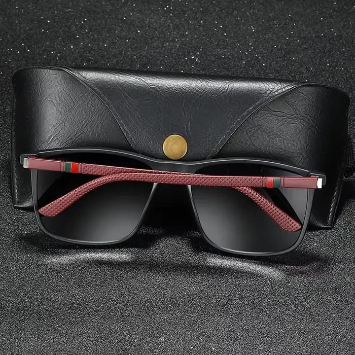 Lunettes de soleil de luxe carrées Vintage polarisées coupe-vent pour cyclisme