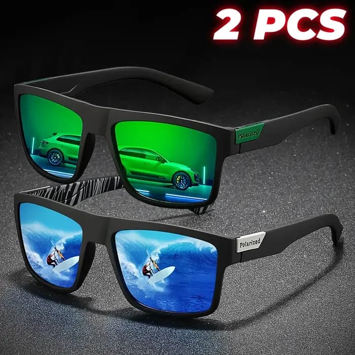 Lunettes de soleil de sport polarisées carrées rétro