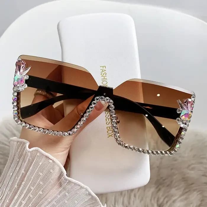 Femmes mode dégradé couleur lunettes de soleil unisexe Vintage carré voyage en plein air UV400