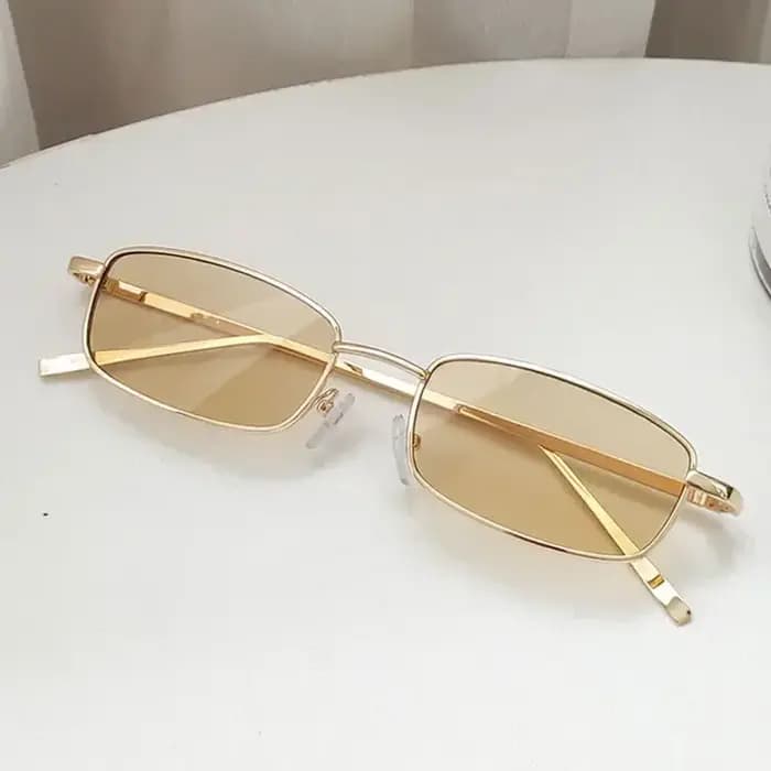 Petites lunettes de soleil rectangulaires pour hommes et femmes