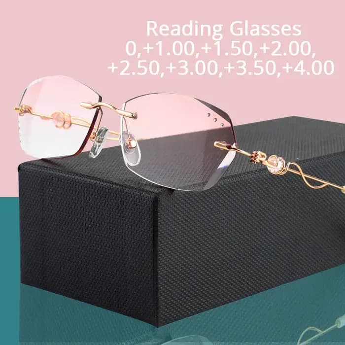 Vanlook – lunettes de lecture sans bords en strass pour femmes