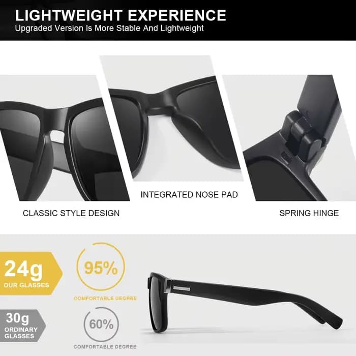 Lunettes de soleil unisexe carrées Vintage