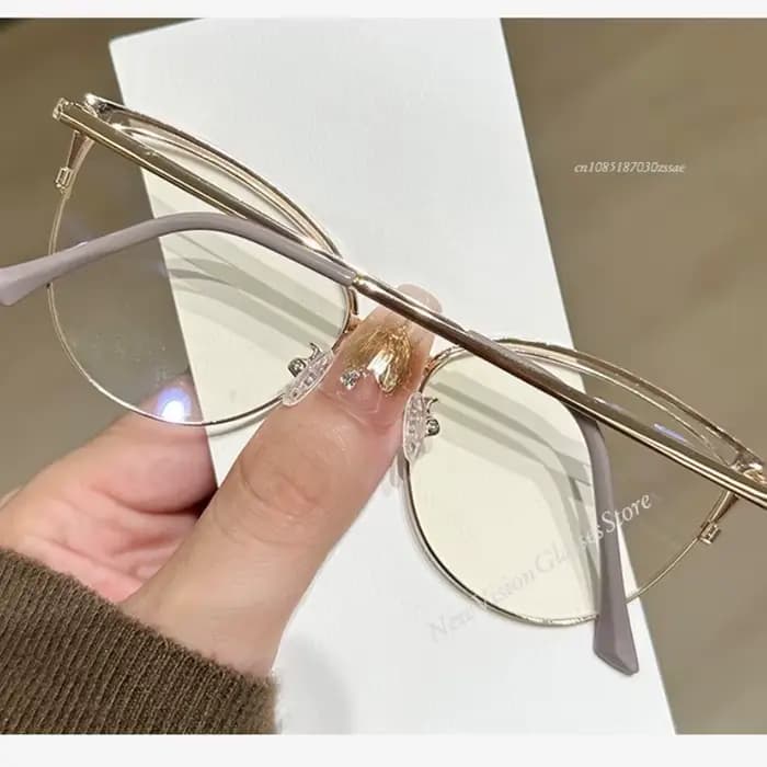 2025 nouveau exquis diamant clouté métal monture de lunettes pour femmes Anti lumière bleue