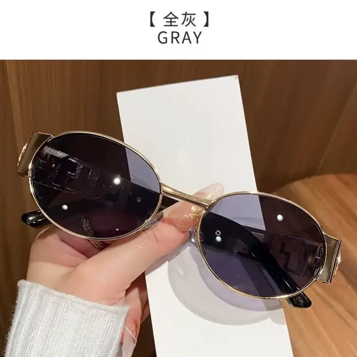Lunettes de soleil de luxe en métal pour hommes et femmes