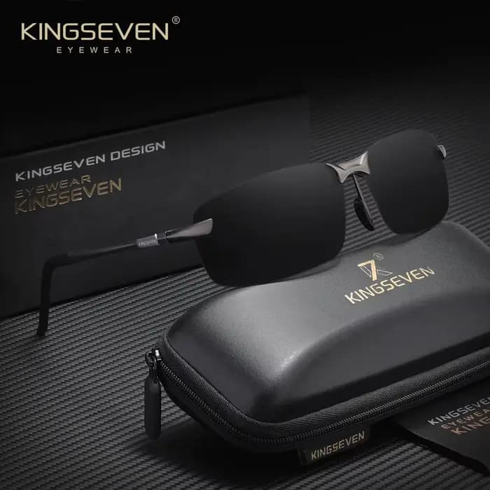 KINGSEVEN Lunettes de soleil de conduite pour hommes et femmes, classiques, sans monture, populaires