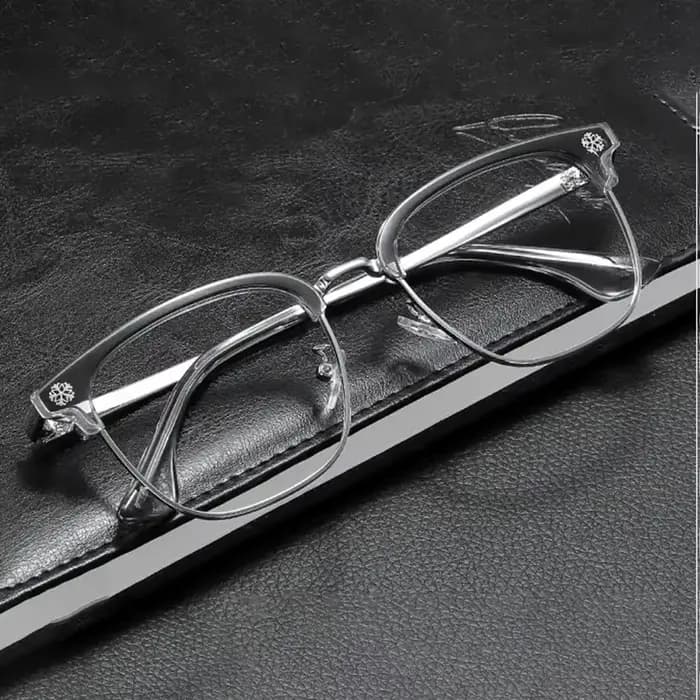 Lunettes à demi-monture de style japonais pour hommes et femmes