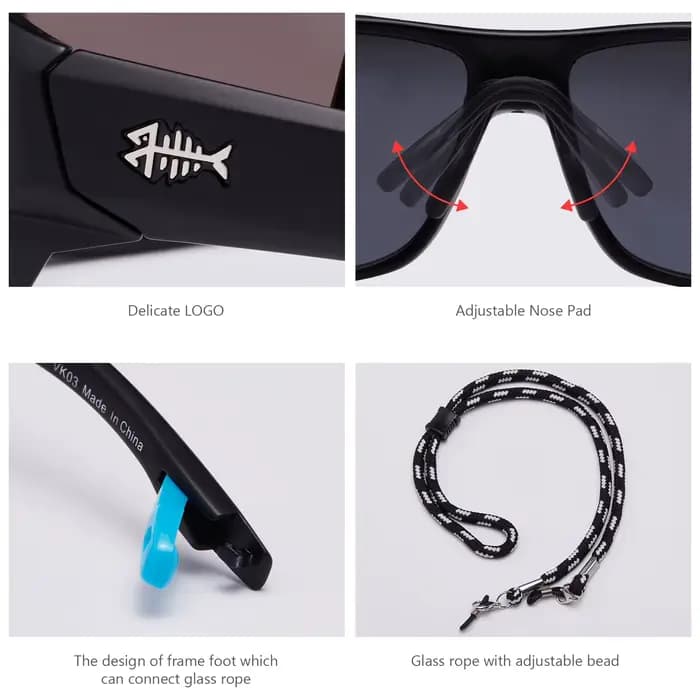 Bassdash-Lunettes de soleil de sport polarisées pour hommes et femmes