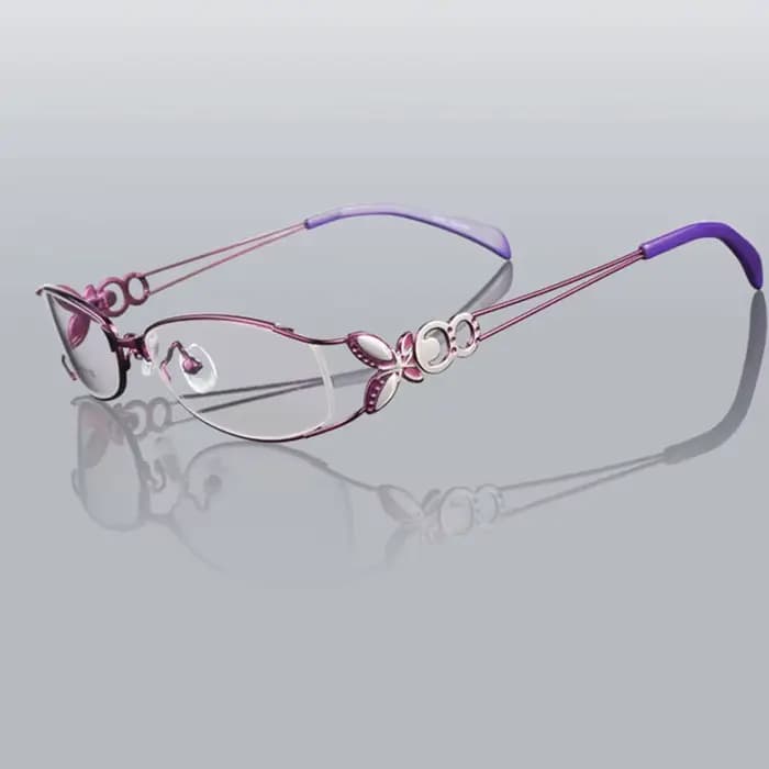 Cadre de lunettes en alliage papillon pour femmes