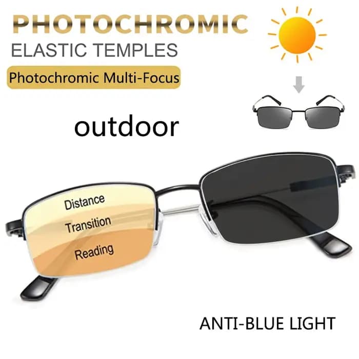 Lunettes de lecture multifocales progressives en titane