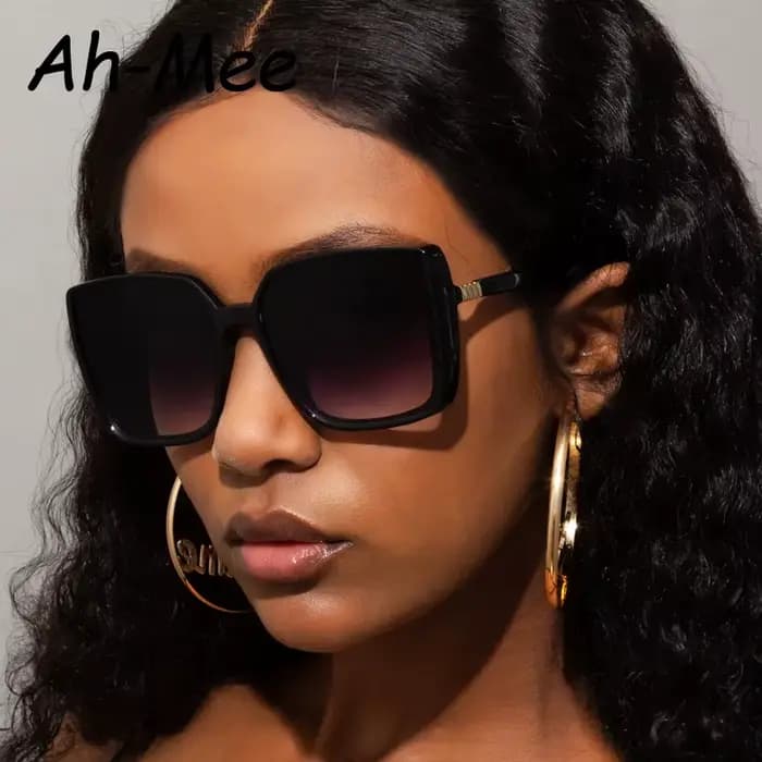 Randonnée mode surdimensionné carré Anti lumière lunettes Vintage marque concepteur