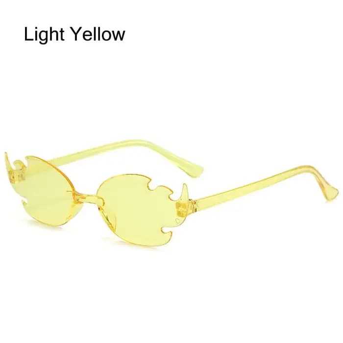 Lunettes de soleil flamme de feu colorées pour femmes et hommes