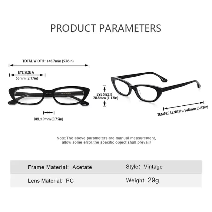 Lunettes Vintage en acétate de haute qualité pour femmes
