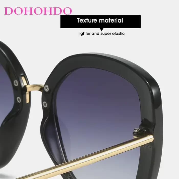 Lunettes de soleil de luxe à grande monture papillon pour femmes et hommes