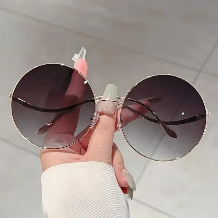 Lunettes de soleil rondes surdimensionnées pour femmes