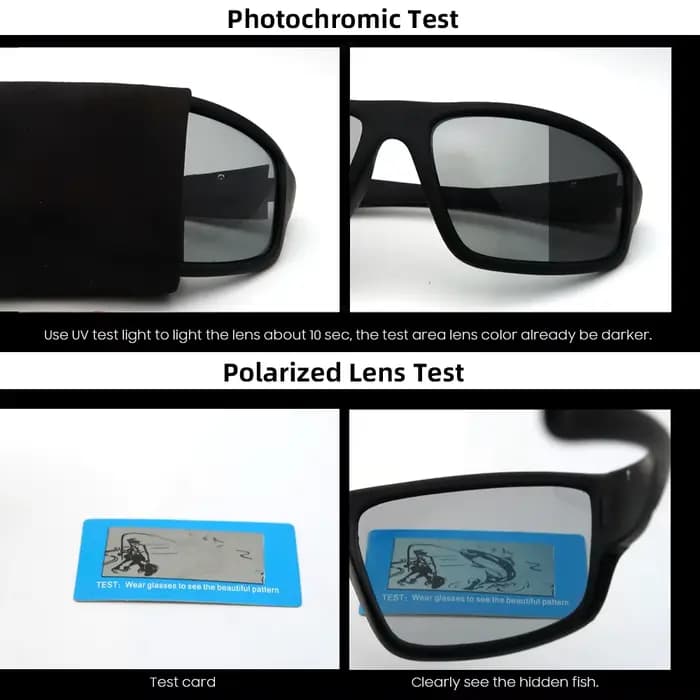 Lunettes de soleil photochromiques pour hommes