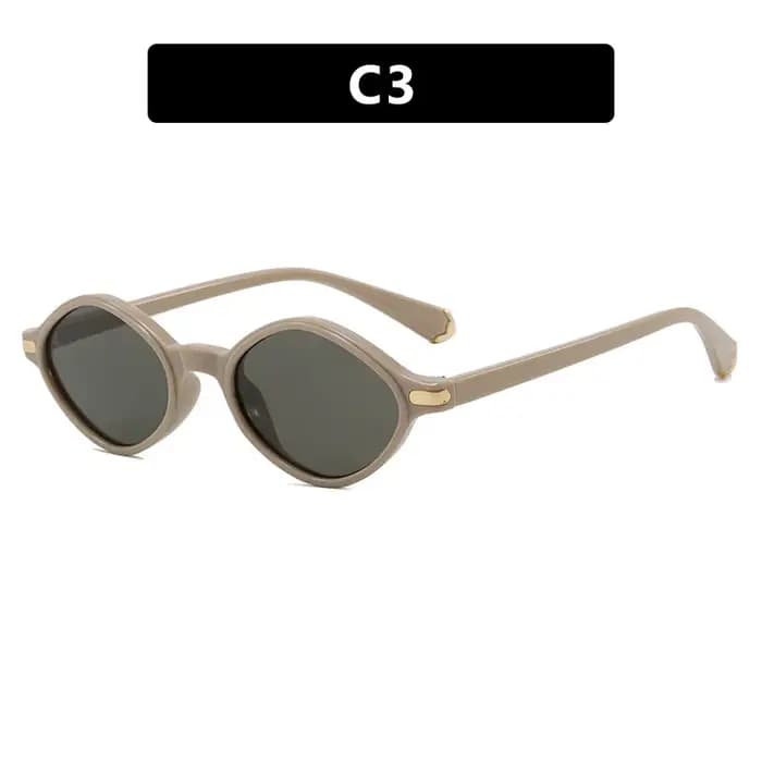 Lunettes de soleil tendance femme polygonale petit cadre trop irrégulier