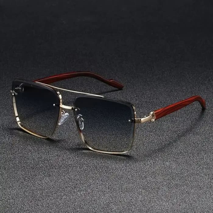 Lunettes de soleil carrées de luxe pour hommes