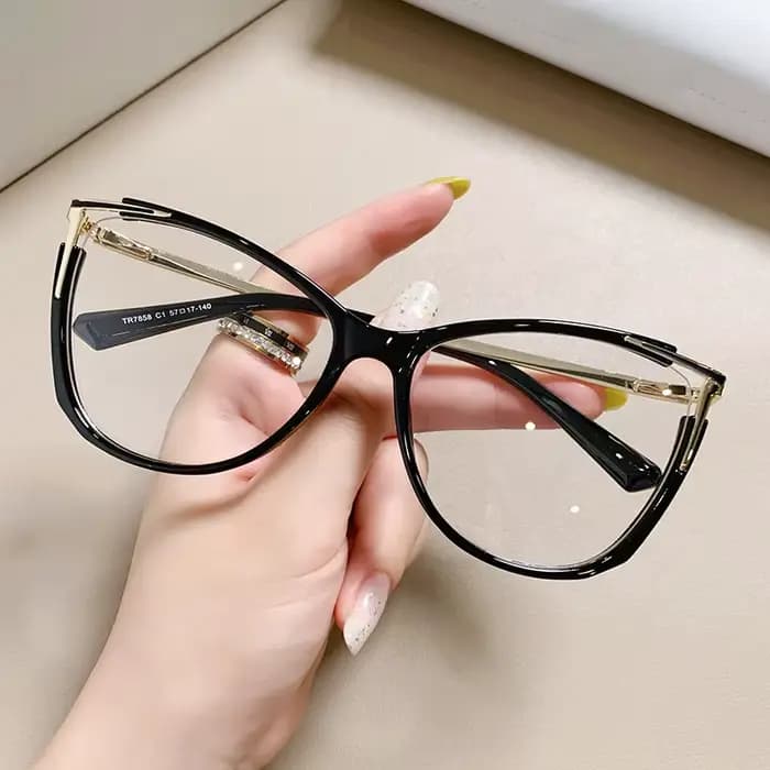 Anti lumière bleue myopie moins dioptrie lunettes-1 -1.5 -6 mode dégradé bleu lunettes grand cadre luxe lunettes oeil de chat Oculos