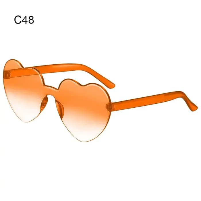 Lunettes de soleil colorées en forme de cœur