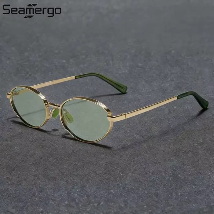 Lunettes de soleil ovales SEAMERGO Hip-hop pour femmes et hommes