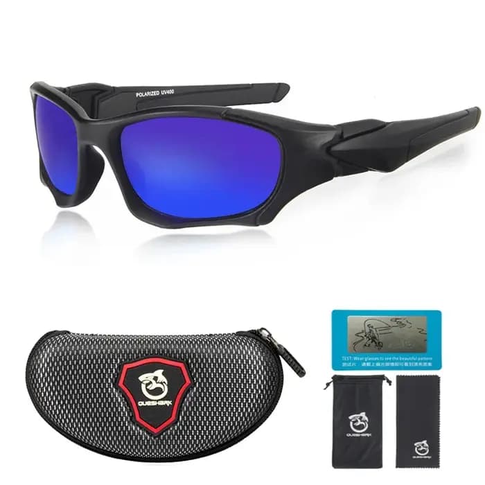QUESHARK hommes femmes HD polarisé Sport pêche lunettes de soleil UV400 Anti-éblouissement randonnée