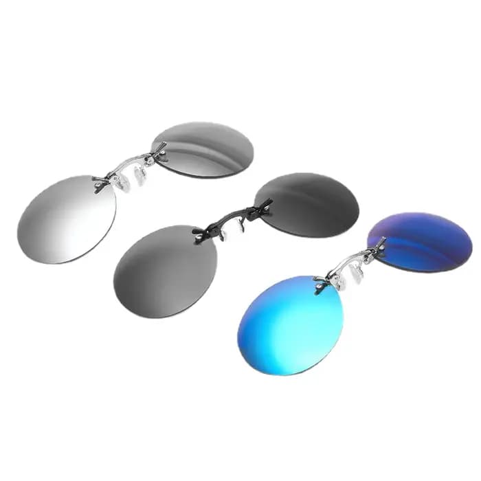 Lunettes de soleil rondes sans bords pour hommes