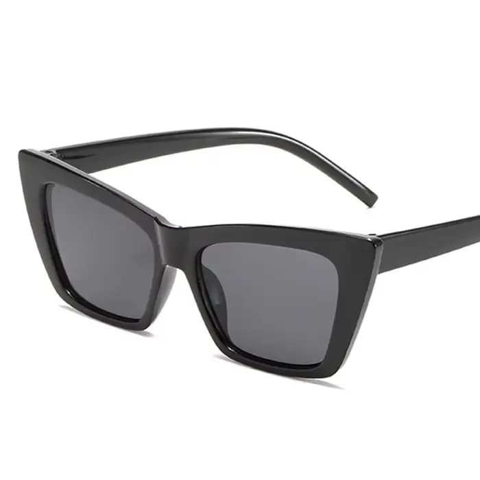 Lunettes de soleil œil de chat noir pour femmes