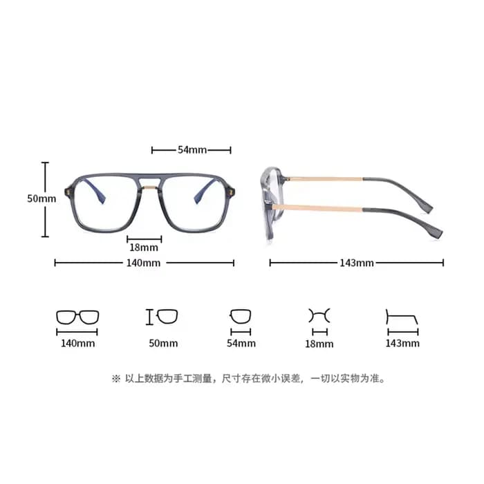 Lunettes de vue rectangulaires rétro pour hommes