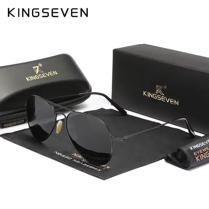 KINGSEVEN pilote alliage hommes lunettes de soleil polarisation UV400 Anti-reflet plein cadre Parsni
