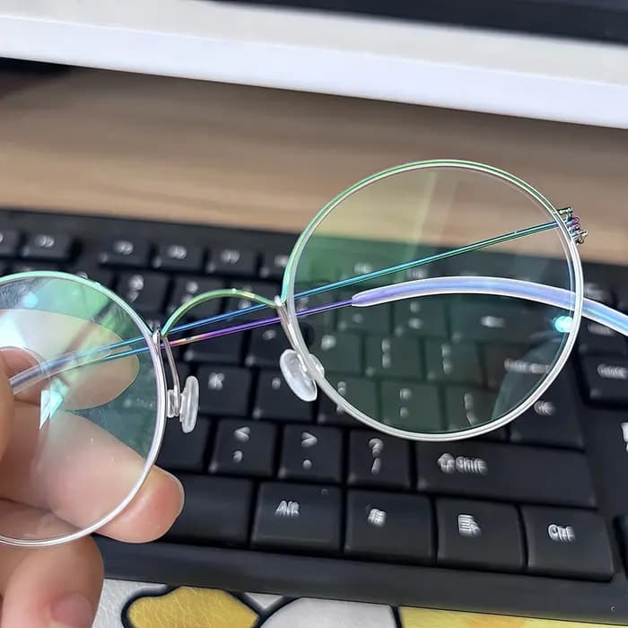 Danemark petites lunettes rondes cadre hommes femmes Air titane 4g sans vis mince jante