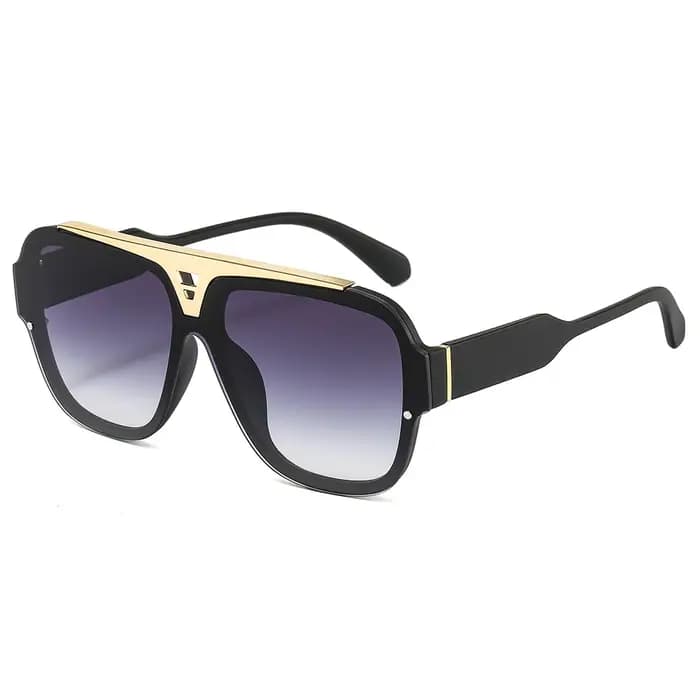 Lunettes de soleil carrées à grand cadre vintage pour femmes et hommes