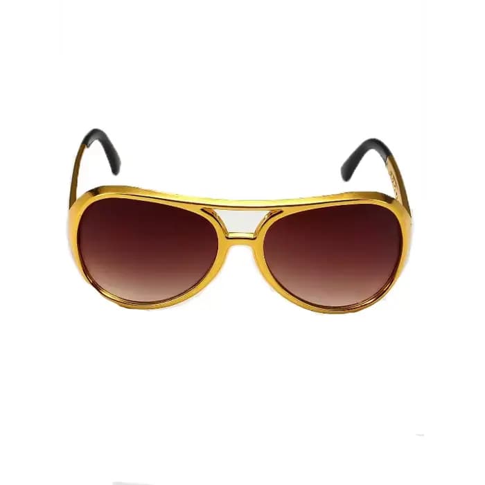 Lunettes de soleil rondes dorées pour hommes et femmes
