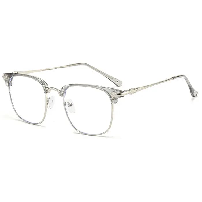 Mode Browline Anti-lumière bleue lunettes hommes femmes classique demi-monture
