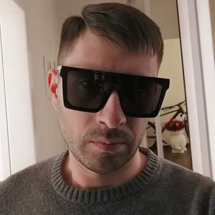 Lunettes de soleil Vintage à dessus plat pour hommes et femmes