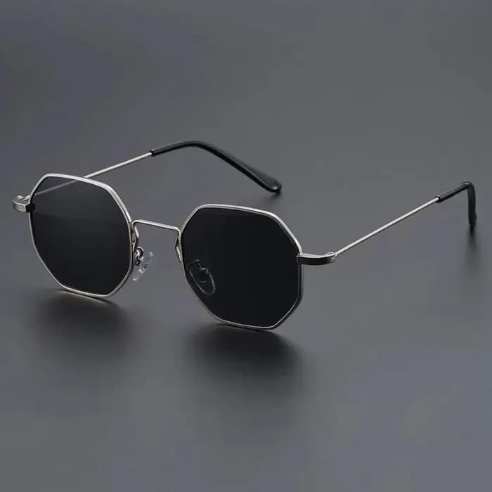 Lunettes de soleil classiques pour hommes avec monture géométrique