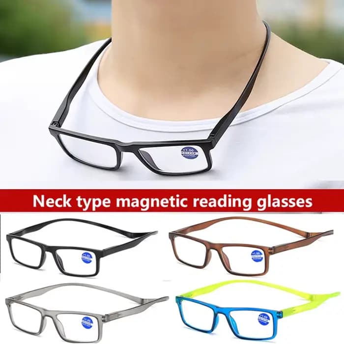Lunettes de lumière bleue loupe femmes hommes magnétique suspendu cou presbyte