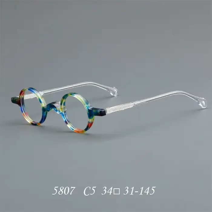 Lunettes de vue rondes à monture en acétate pour hommes et femmes