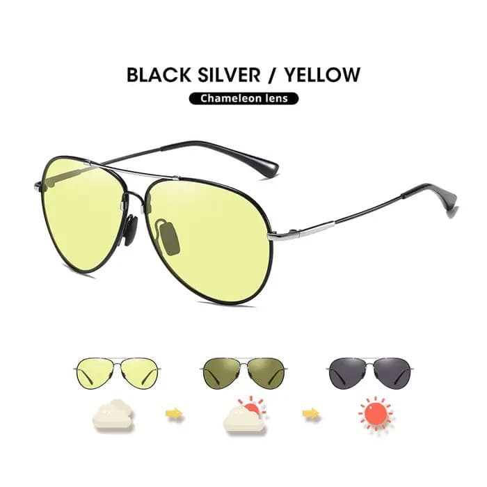 LIvissed-MO Aviation Memory Metal Lunettes de soleil polarisées pour hommes