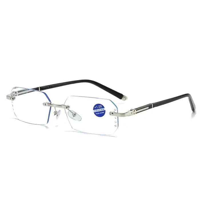 Lunettes de lecture à bord coupé sans cadre à la mode
