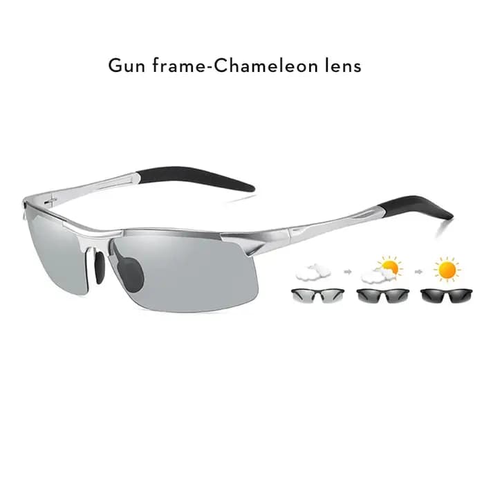 COOLPANDAS – lunettes de soleil polarisées photochromiques en aluminium pour hommes
