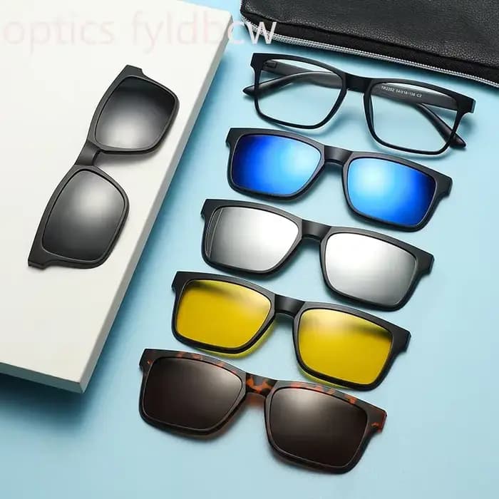 Lunettes de soleil feuille remplaçable polarisée hommes femmes