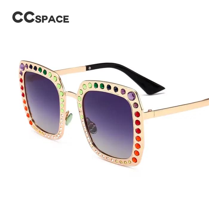 Lunettes de soleil carrées en diamant pour femmes