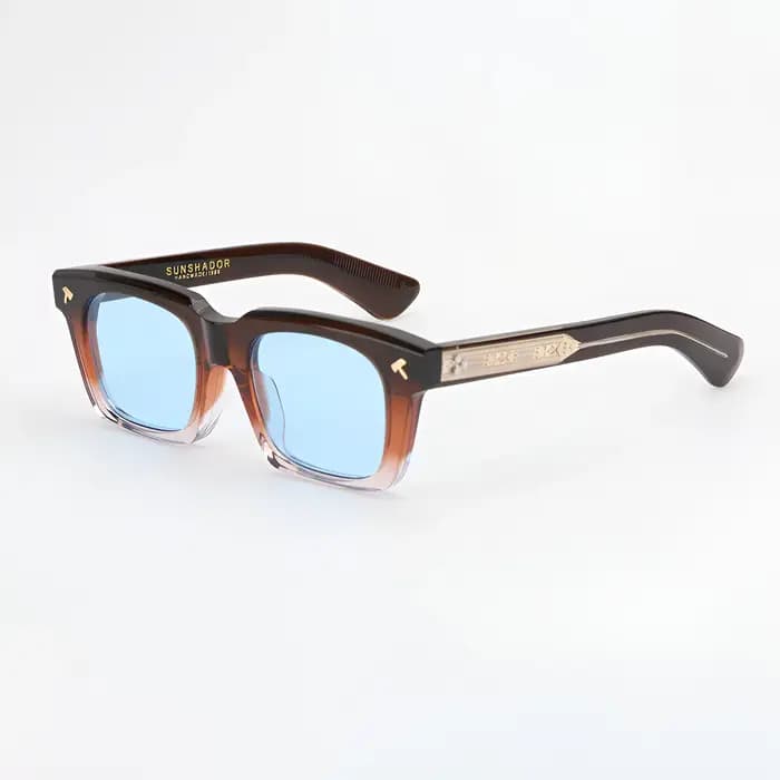 Lunettes de soleil carrées de luxe en acétate pour hommes et femmes