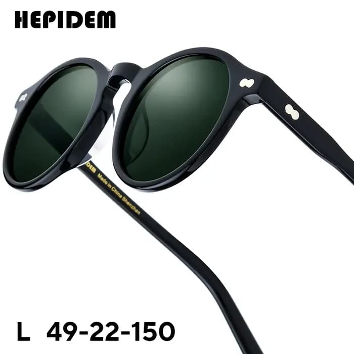HEPIDEM acétate lunettes de soleil polarisées femmes nouveau dans la mode célèbre marque concepteur Vintage rétro rond
