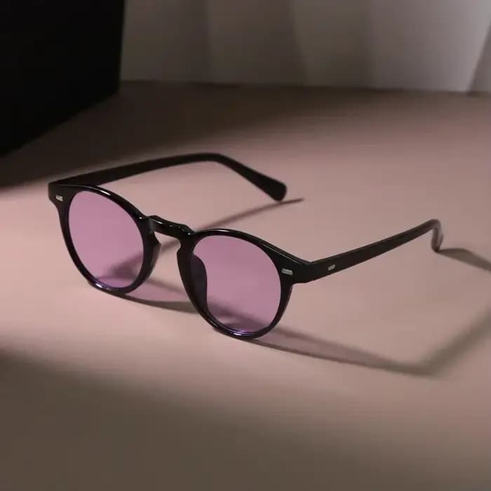 Lunettes de soleil rondes vintage pour femmes et hommes