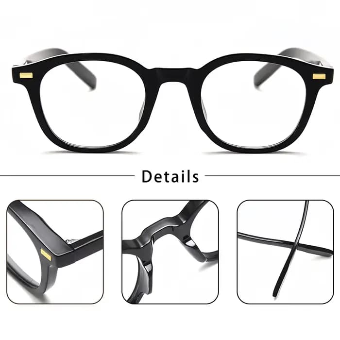 Caterside Vintage carré plaine verre lunettes hommes femmes TR90 cadre haute qualité