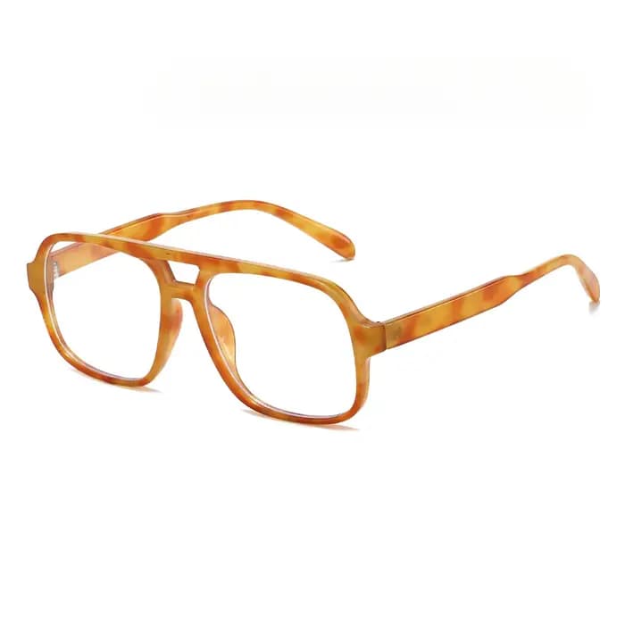Lunettes de soleil aviateur à double faisceau à grande monture à la mode