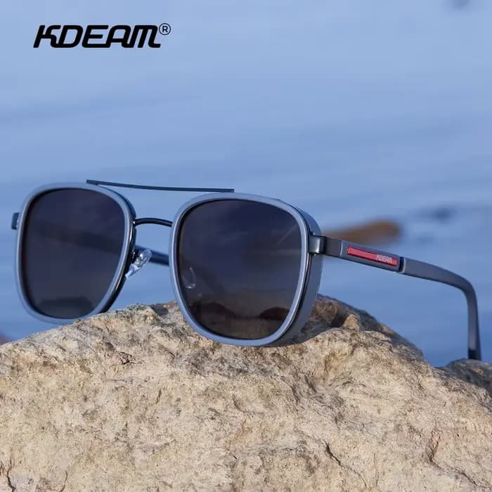 KDEAM lunettes de soleil polarisées à jante complète pour hommes fabriquées à partir de lunettes de