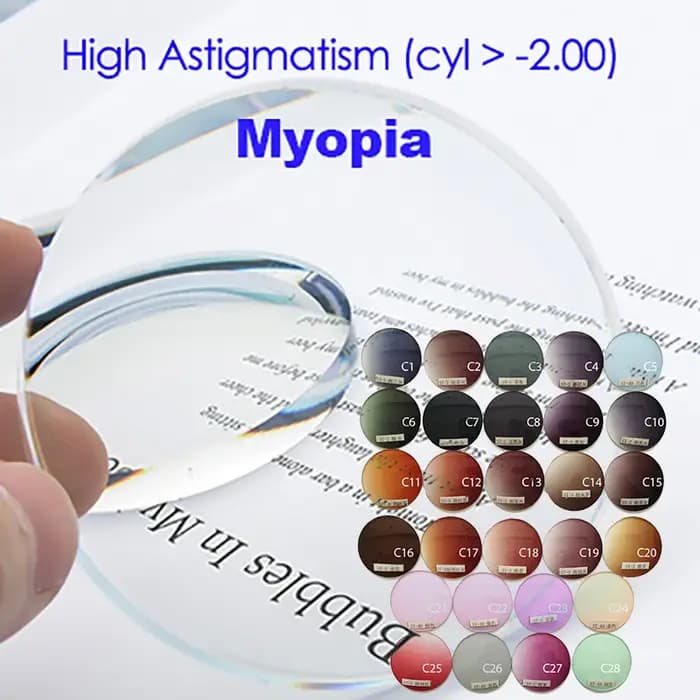 SO & EI 1.56 1.61 1.67 1.74 Prescription CR-39 résine asphérique lunettes colorées lentilles myopie hypermétropie presbytie lentille optique
